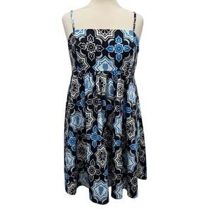 Anthropologie Hutch Bandeau Romper Blue Floral Print - Size Medium
